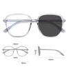 Women's Fashion Pochromic Glasses Ladies Square Frame Color Changing Myopia Glasses Unisex Near Sight Sunglasses