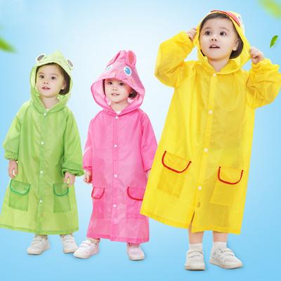 Niedlicher Kinderregenmantel Wasserdicht Kinder Ente Frosch Regenponcho Regenjacke Jacke mit Rucksackposition Schülerregenbekleidung