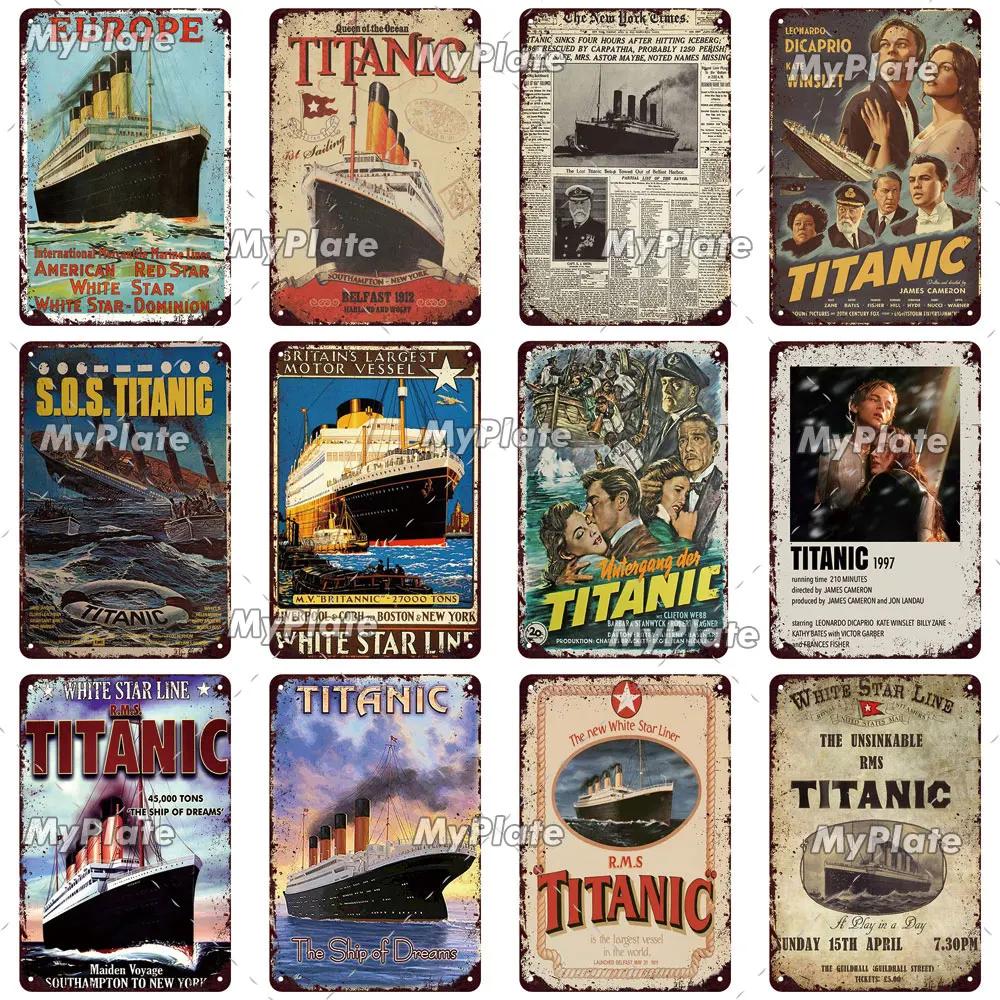 [MaPalte] Vintage Klassischer Film Titanic Metallschild Blechschild Café Dekoration Plakette Heim Wanddeko Barschild Heimdeko Poster
