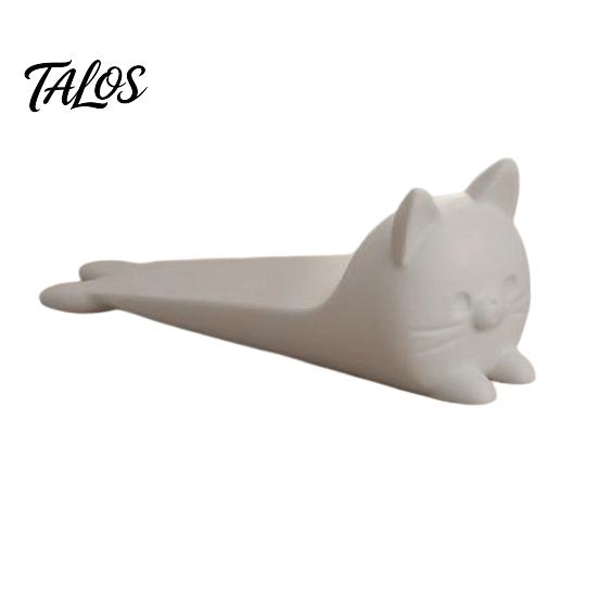 Cat Shaped Doorstop 3D Printed Lying Doorstop, Decorative Kitten Door Stopper Wedge, Floor Anti-slip Carpet for Home Living Room Bedroom