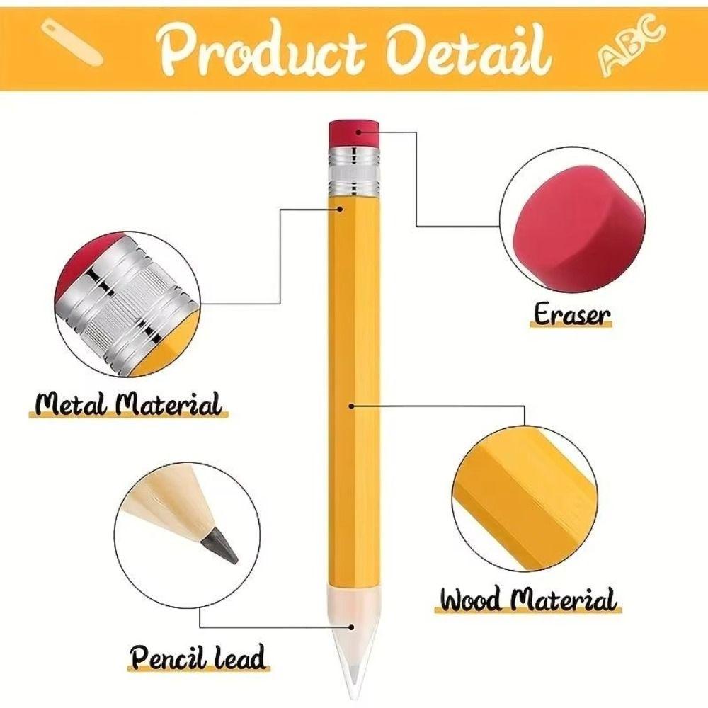 Spray Paint Giant Pencil Wooden Huge Pencil Creative Large Wood Pencil  School Office