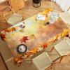 Herbst Laub 2D Flach Gedruckte Polyester Tischdecken für Esstisch Raumdekor Picknickdecke Partyzubehör Thanksgiving