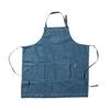 Plaisir Men's Washed Denim Apron, Authentic Denim, Plus Sizes Available, Stylish, Wrinkle-Resistant, Black, for Work, Professional Use, BBQ, DIY