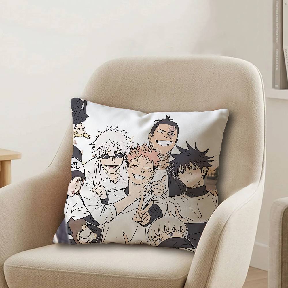 JJujutsuS Kaisen Cushion Cover Car Throw Pillow Case For Sofa Car Christmas Gift xcm xcm