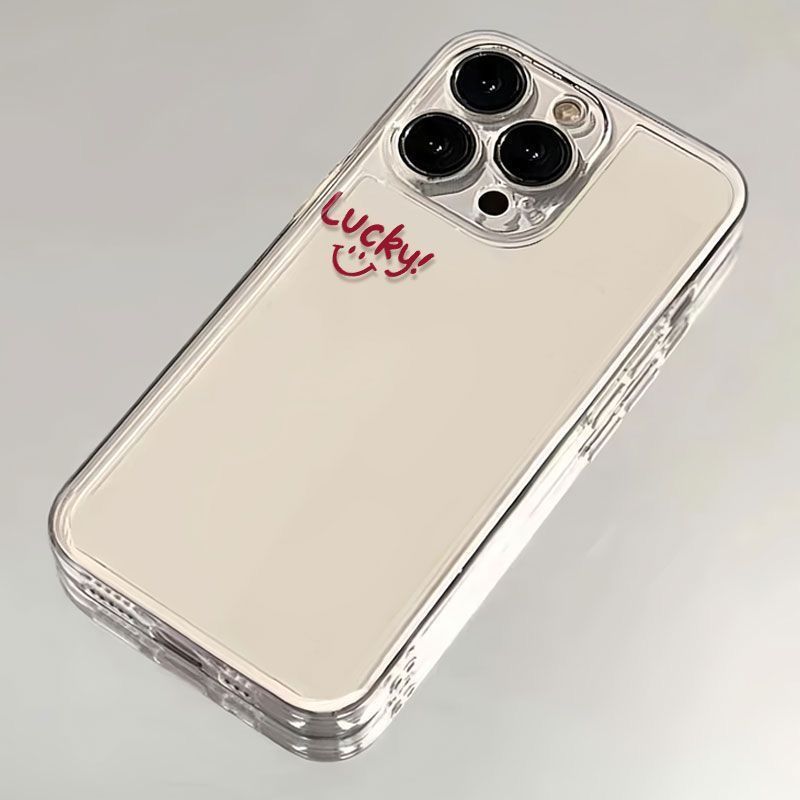 Cute Get Lucky Apple Cell Phone Case For iPhone 16 15 11 12 14 13 Pro Max Mini XSM XR 7 8 Plus Kawai Happy New Year Silica Cover