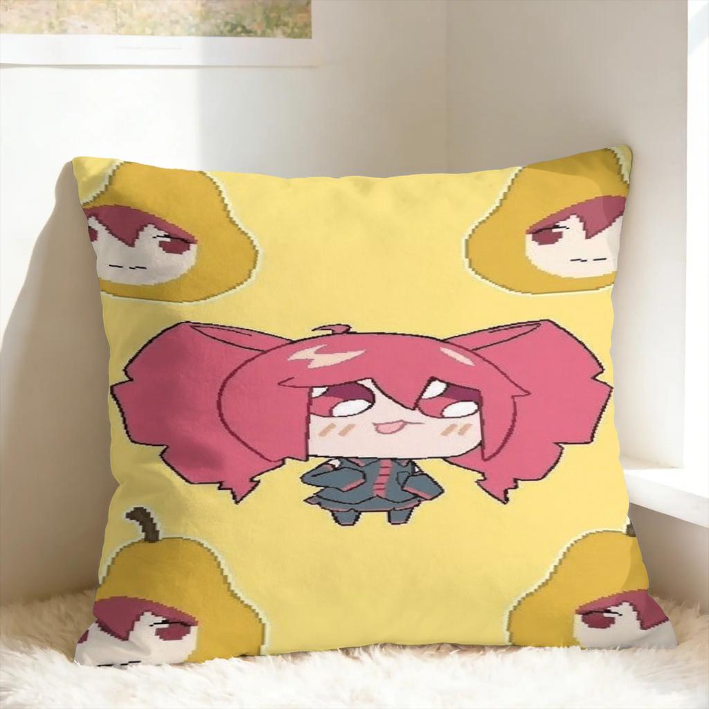 Pearto Creative Kasane Teto Expression Pillow Cover  Morden Pillow Case For Living Room Chair Comfy Cushion Cover Gift