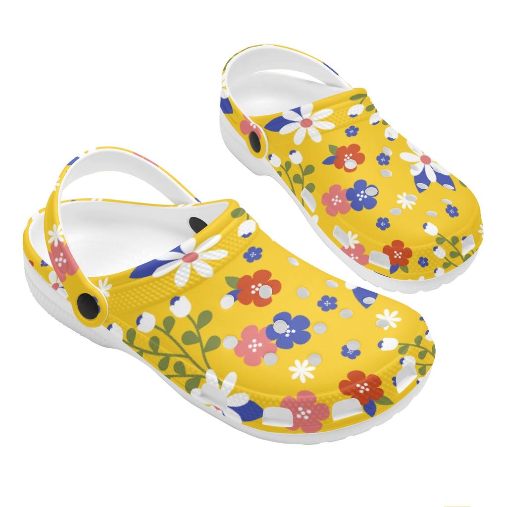 Cartoon Printed EVA Clogs Unisex Ventilated Breathable Slip On Summer Sandals Casual Shoes Soft Sole Daily Walking Leisure Wear