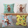 George The Curious Monkey Pillow Cushion Cover Pillowcase Living Room Sofa Home Decor