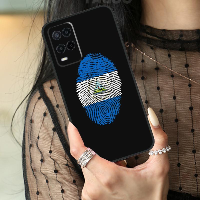 Nicaragua Flag Case For Oppo A80 A60 A40 A17 A57 A77 A74 A54 A94 A78 A98 A18 A38 A58 A96 A76 A16 A15 A5 Pro