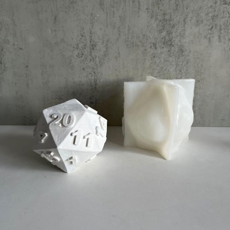 Dices Candle Molds Polyhedral Dices Silicone Moulds Epoxys Resins Mould Handmade DIY Candle Castings Molds Decorations