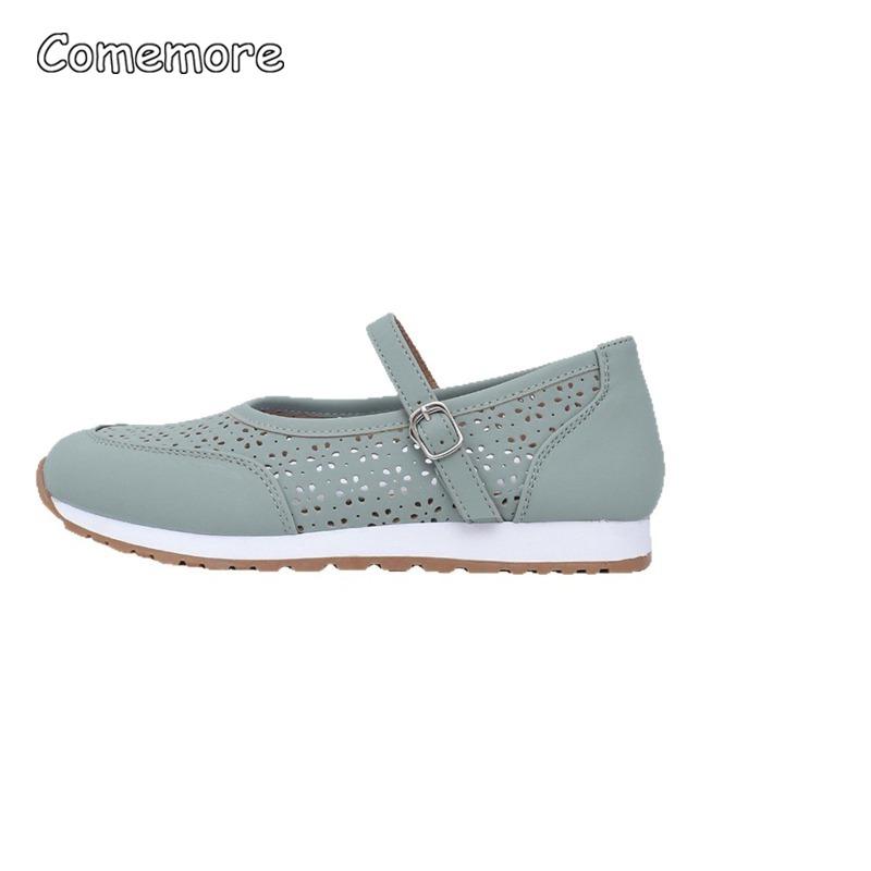 Fashion Comfortable Thick Bottom Casual Slip-On Round Head Mesh Shoes Fashion Spring Summer New Style Women's Leisure Shoes Size 36 43
