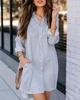 2022 European & American Women's Spring/Summer Long-Sleeve Striped Casual Shirt