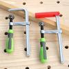 Adjustable Guide Rail Clamps with Plastic Handle Screw Action Arm Clamp for Woodworking Table Track Sawing Rails