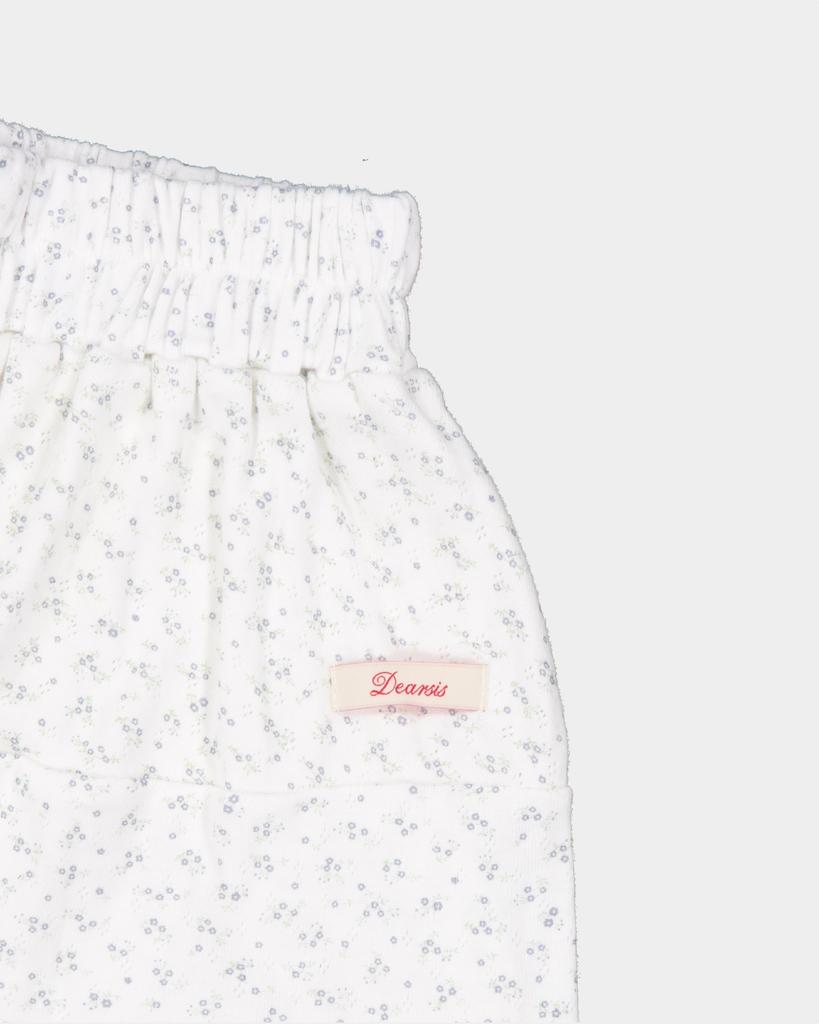 Dear Sis Floral Punching Mini Skirt (White)
