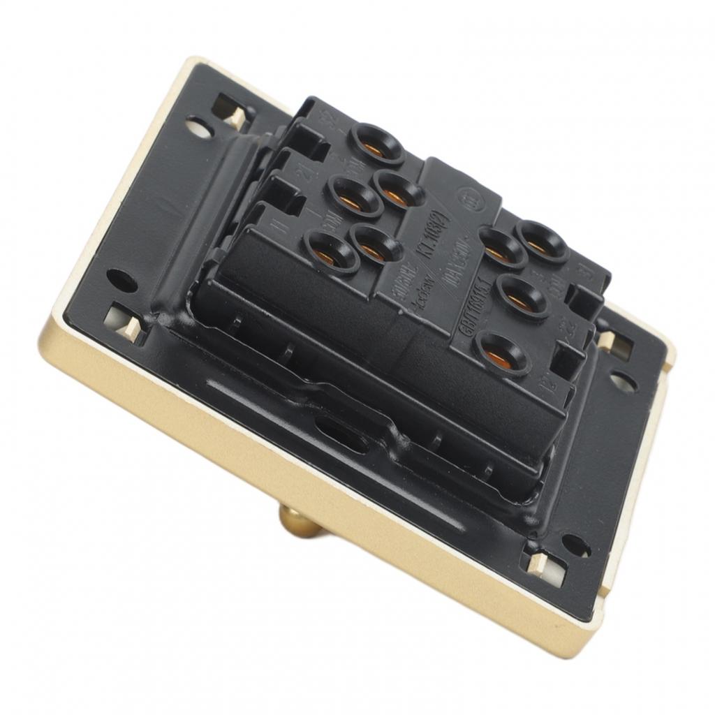 Retro Design Vintage Brass Switch Retro Light Switch Self-Locking Mechanism