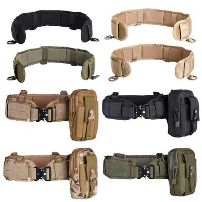 3 in 1 Taktischer Kampfgürtel-Satz Jagd MOLLE Männer Kampfgürtel-Set Kriegsgürtel Militärischer innerer Taillengürtel mit Telefon-Werkzeugtasche zum Schießen