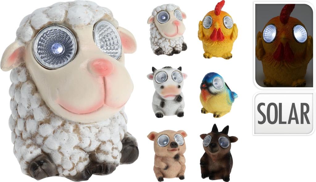 Słoneczna Lampa Ogrodowa Zwierzęta Gospodarskie 9x7x7 cm