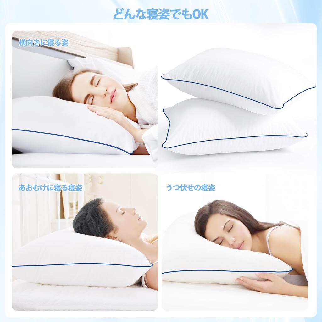 HAODEMI Hotel-Quality Soft Pillow, Suitable for Side, Back, and Stomach Sleepers, Fully Washable, Double-Sided Bedding Pillow, 634320cm, White Pillow