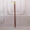 Nautical Handmade Solid Brass Cat Head Walking Stick Wooden Shaft Walking Cane for Men Women Canes, Total Length 93.98 cm
