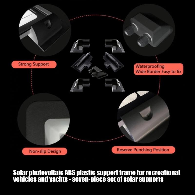 Solar Panel Bracket Set None Drilling Angle Installation Bracket Solar Installation Accessories for Roof Boats Yacht
