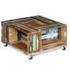 Vidaxl Coffee Table, Solid Reclaimed Wood, 70X70X35 Cm