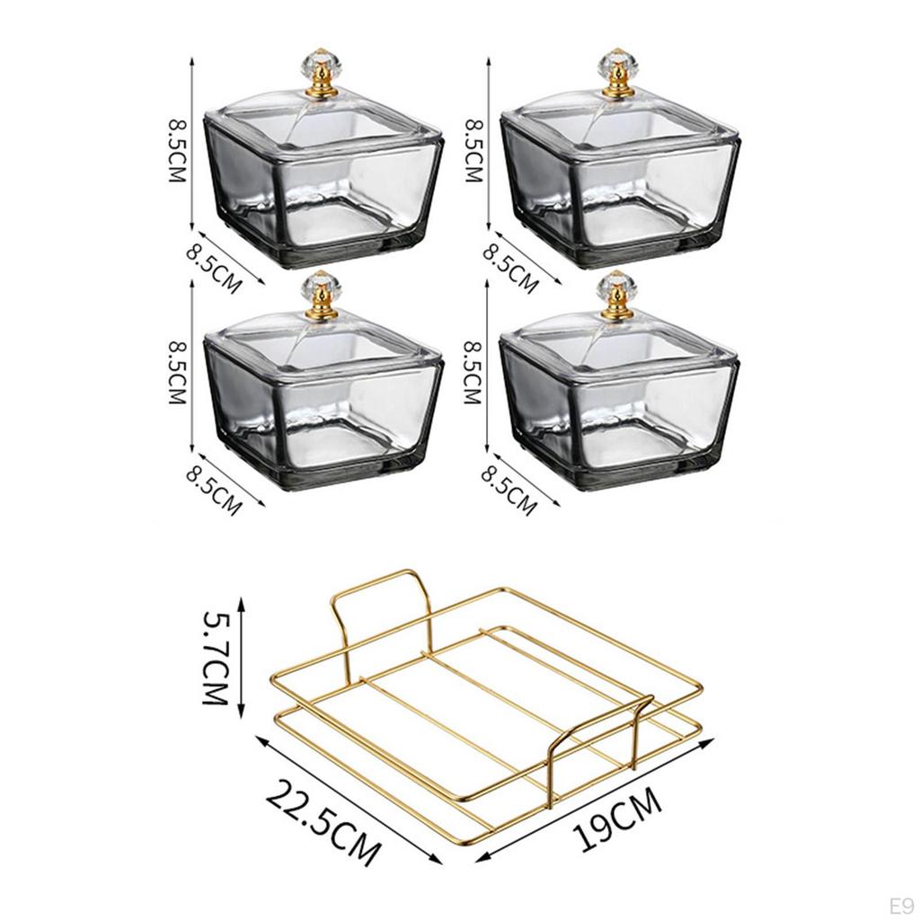 Geteilte Obstplatte Vorspeisen Serviertablett Snackschalen Mehrere Fächer mit Deckel Kreativ Klar