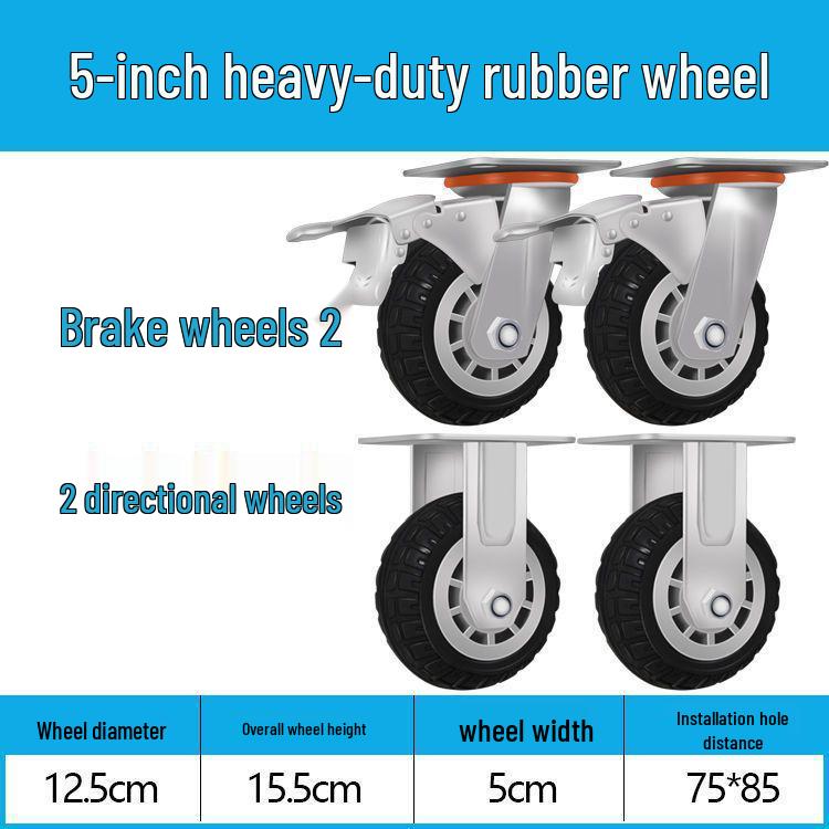 Těžká tichá otočná kolečka (2-8 palců) pro vozíky a malé ruční vozíky