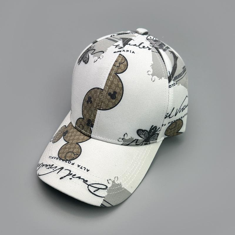 British Cartoon Print Owl Letter Baseball Cap Men'S And Women'S Sunshade Personality Street Cap