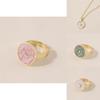 Elegant Heart Moon Star Earrings Ring Necklace Set Geometric Alloy Plated Jewelry