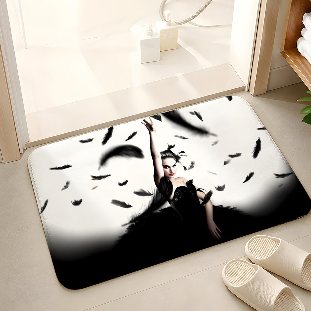 Movie Black Swan Classic Anime Floor Mat Floor Mat Soft Flannel Non-Slip Door Rug for Living Room