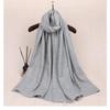 Pure White Medium-Thickness Soft Skin-Friendly Unisex Scarf Shawl