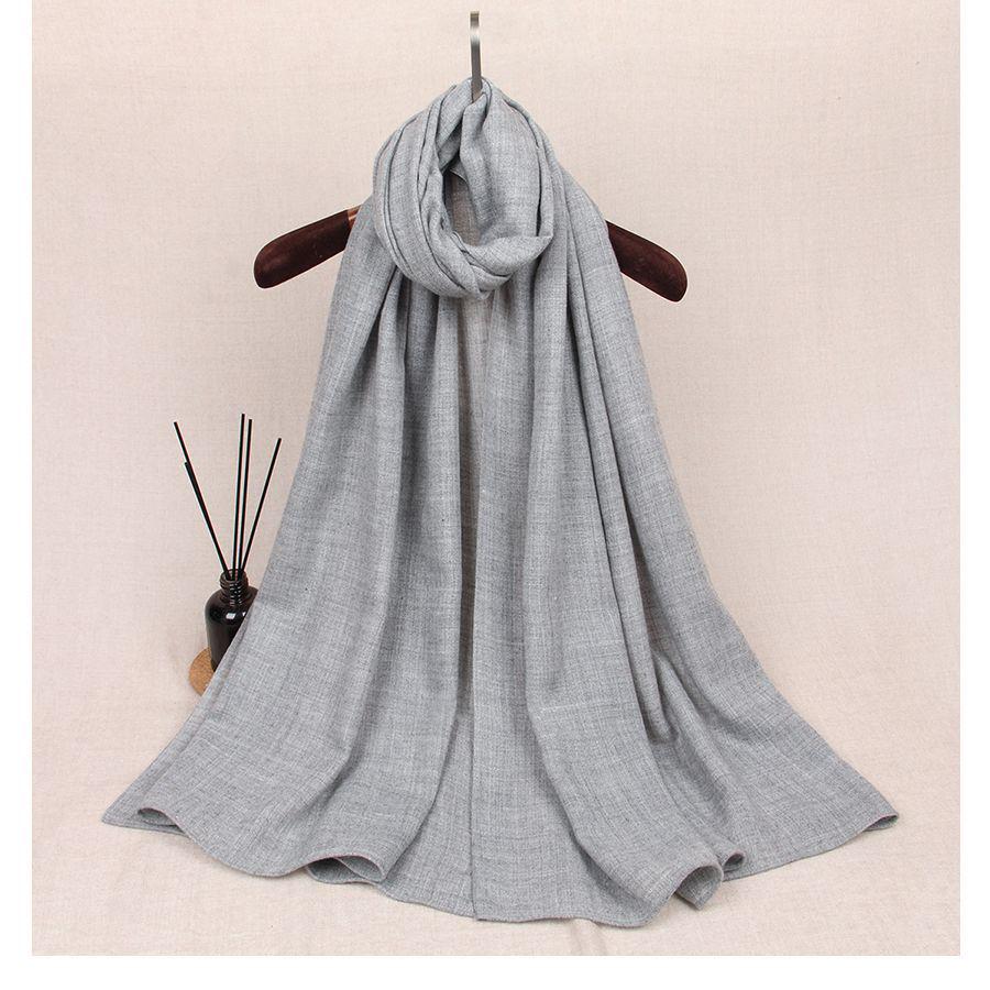 Pure White Medium-Thickness Soft Skin-Friendly Unisex Scarf Shawl
