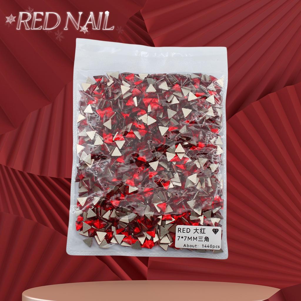 Pachet întreg de Crăciun de Anul Nou, mic, mare, roșu, fund plat, formă specială, diamant, artă pentru unghii, ornament pentru unghii, diamant roșu în formă specială