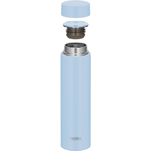 Thermos Vacuum Insulated Portable Mug, 600ml, Light Blue, with Integrated Spout and Gasket, Dishwasher Safe. Easy to Clean, All Parts Dishwasher Safe.