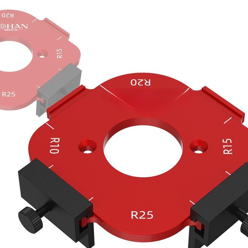 Woodworking Router Arcs Angle Positioning Template Corner Radius Routers Jig Portable Wood Milling Cutter Round R-corner