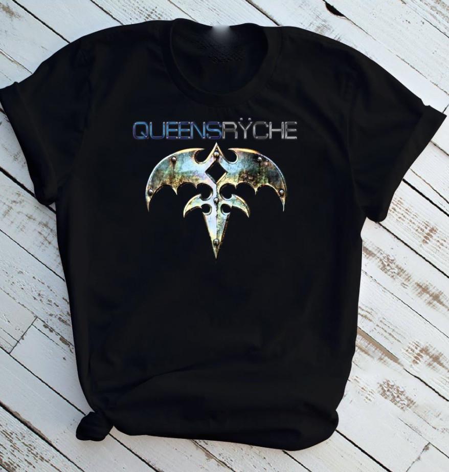 Винтажная музыкальная группа Queensryche Хлопковая черная футболка унисекс S-234XL TT175 Футболка унисекс L