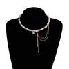 Elegant Multilayer Crystal Stone Choker Necklace for Women Vintage Creative Tassel Pendant Necklace Wedding Jewelry
