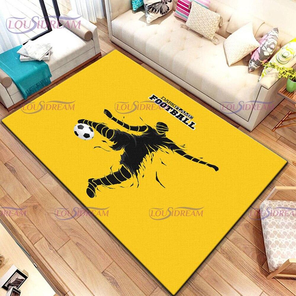 3D-Fußball-Fußball-Bilder-Teppich, Fußballfeld-Druck, Teppiche für Schlafzimmer, Wohnzimmer, Teppich, Hauseingang, Fußmatte, Kinderzimmer-Teppich