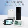 Tuya WiFi Temperature & Humidity Sensor with Backlit Display APP Remote Monitor Alexa/Google Voice Control °C/°F Switch,