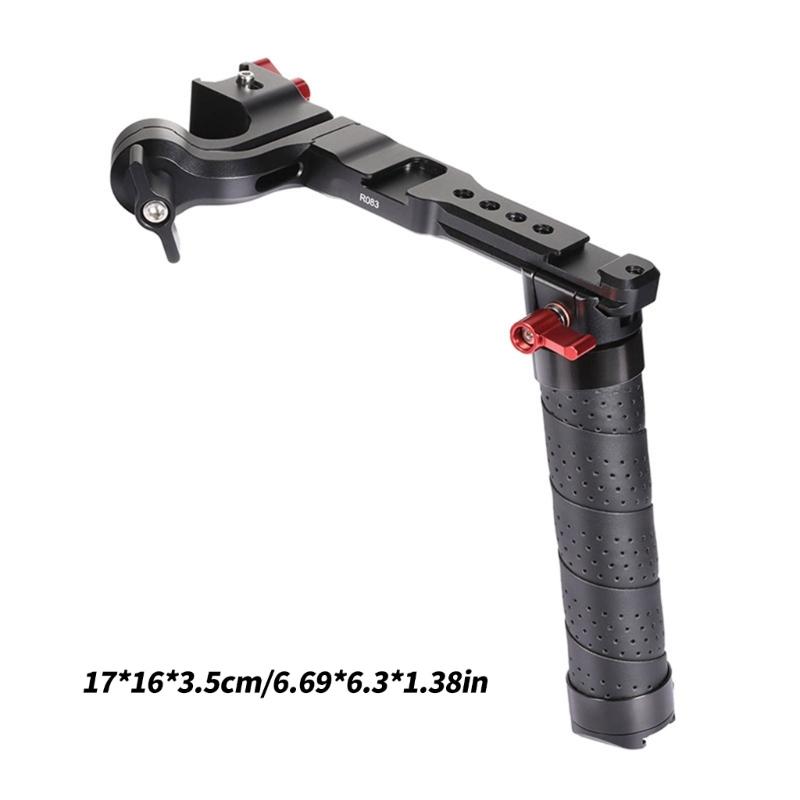 Portable Ergonomic Camera Handle 5 1/4inch Screw Holes 2 Cold Shoe Mounts For SC2/S3 Camera Professional Filming