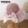 New Summer Women's UV Protection Seaside Breathable Sun Hat Bow Mesh Big Eaves Bucket Hat Sun Hat