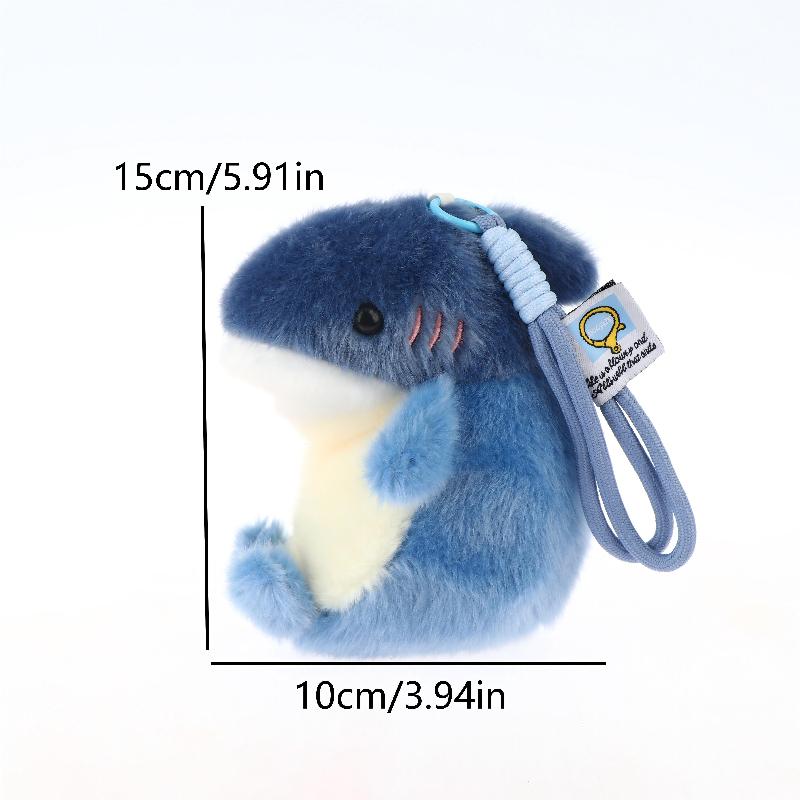 Stuffed Dolphin Keychain Plush Bag Pendant Soft Animal Toy Miniature For Girls Birthday Backpack Charm Decoration