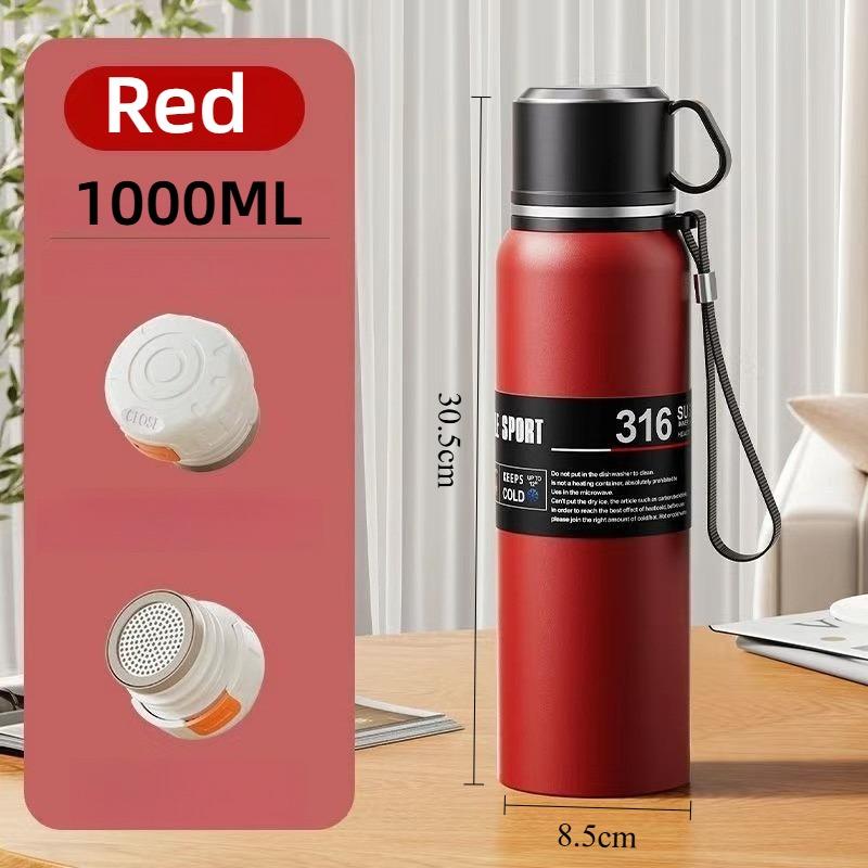 1L Thermal Water Bottle Keep Cold And  Water Bottle Thermos For Water Tea Coffee Vacuum Flasks Stainless Steel Thermos Bottle