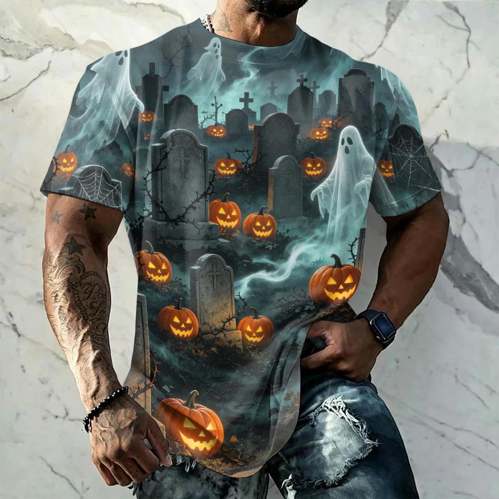 3D Pattern Print T Shirt with Breathable Cool Lightweight Flexible Fabric Easy to Match and Stylish Casual Wear
