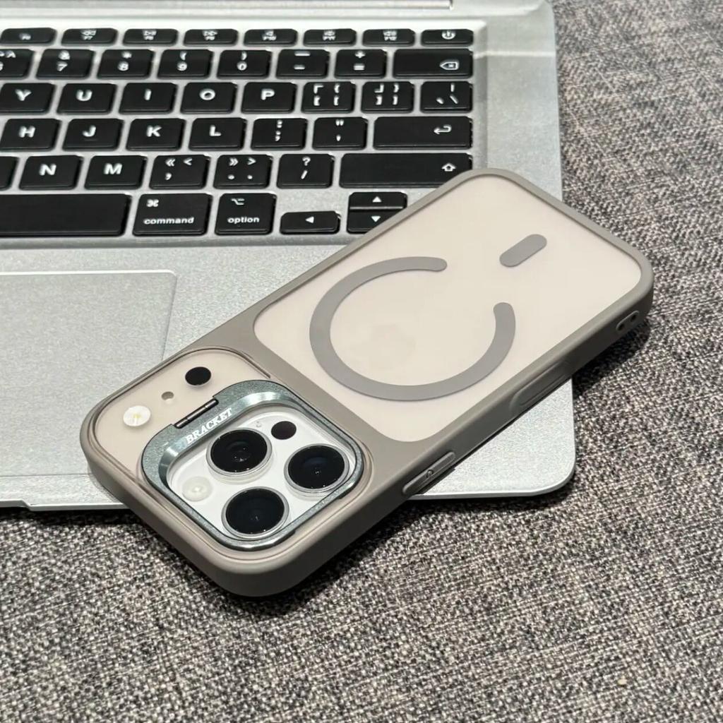 IPhone18PROMAX Skin Matte Magnetic Mobile Phone Case for Apple 17 Lens Holder Protective Case