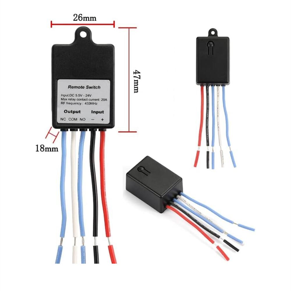 Wireless remote control switch-QI with 2 double-button remote control
