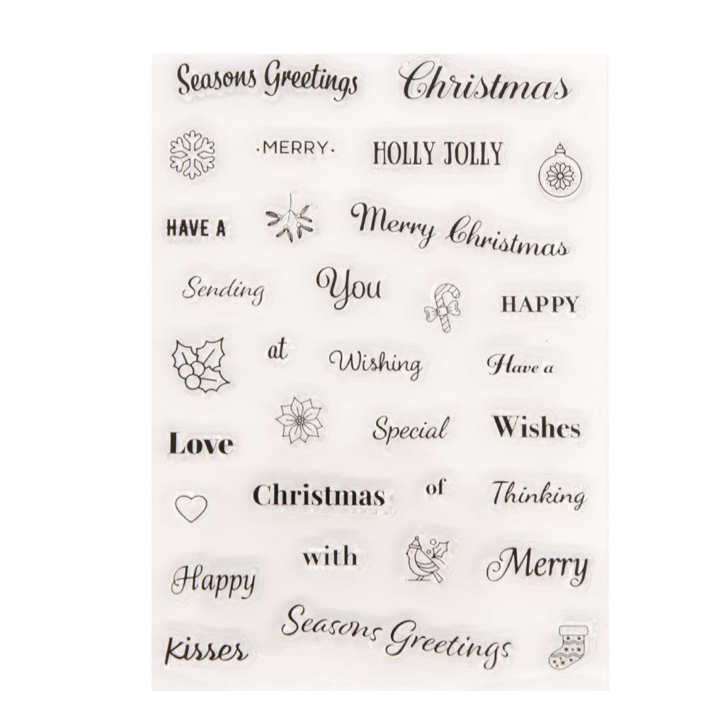Buy DIY Exquisite Christmas Silicone Clear Stamp Christmas Transparent ...