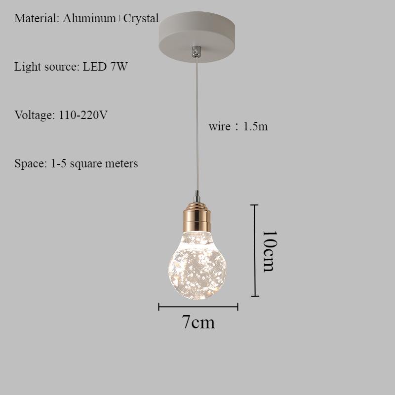 

Современный акриловый хрустальный подвесной светильник Apple, интеллектуальное освещение для дома, скандинавская прикроватная тумбочка, балкон, домашний декор, светодиодные лампы Warm White
