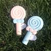 Lolipop Fan Cartoon Handheld Summer Fan Hand Pressed Manual Mini Portable Small Hand Cooling Fan for Kids Adult Home Outdoors