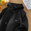 Yousheng Autumn Men Hoodie Neck Protection Hooded Drawstring Big Pocket Drawstring Elastic Cuffs And Hem Pullover Sport Fitness Travel School Top